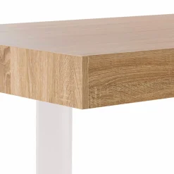 Table à manger bois 10 personnes pieds blancs