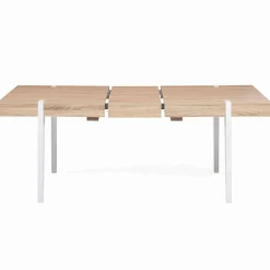 Table à manger bois clair extensible 6-10 personnes avec pied épingle