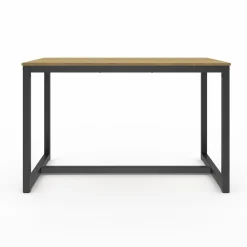 Table à manger bois et métal noir 120 cm