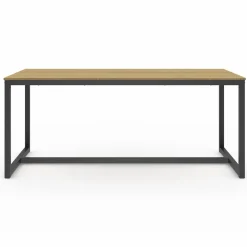 Table à manger bois et métal noir 180 cm