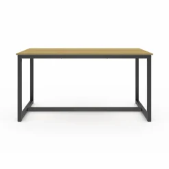 Table à manger bois et métal noir 150 cm