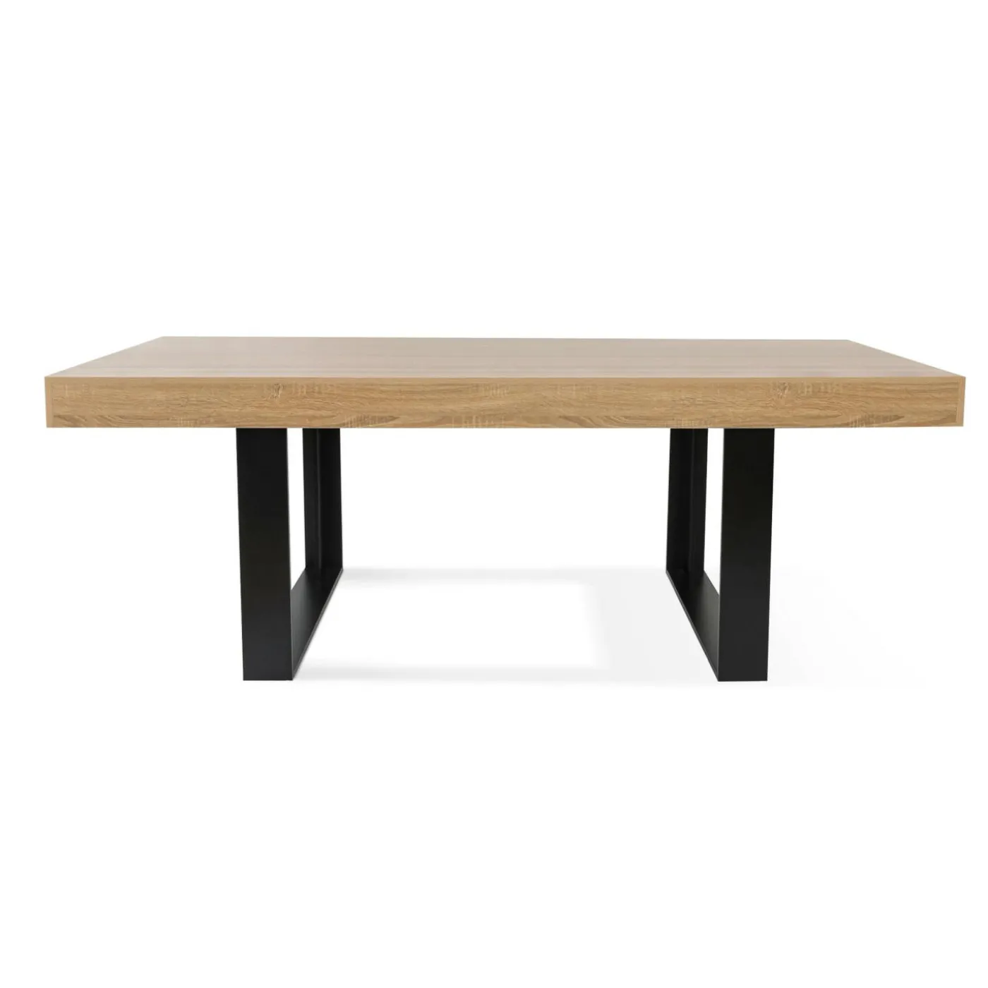 Table à manger bois et noir 200 cm