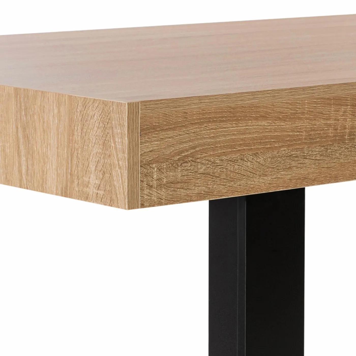 Table à manger bois imitation hêtre 6 personnes