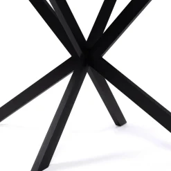 Table à manger effet marbre blanc
