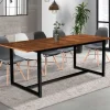 Table à manger extensible industrielle 6 à 10 personnes