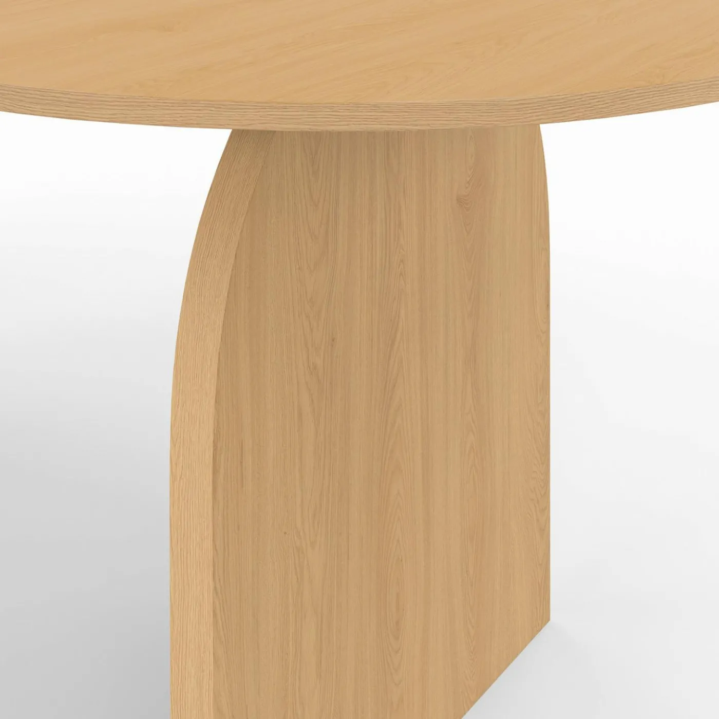 Table à manger extensible ovale 6-10 personnes 160 - 200 cm en bois façon hêtre