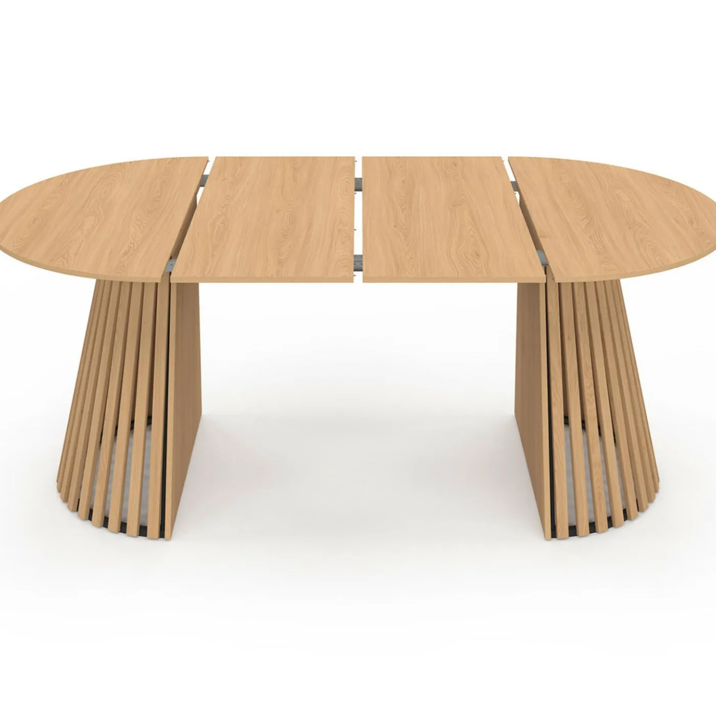 Table à manger extensible ronde 4-10 personnes pied bois 110-200 cm