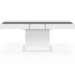 Table à manger extensible rectangle blanche 160x200 cm