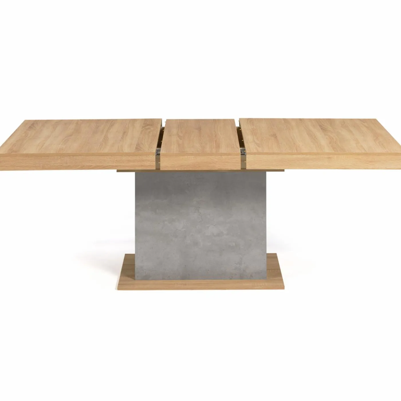 Table à manger extensible 6-10 personnes bois et effet béton