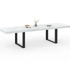 Table à manger extensible rectangle 6 à 12 personnes