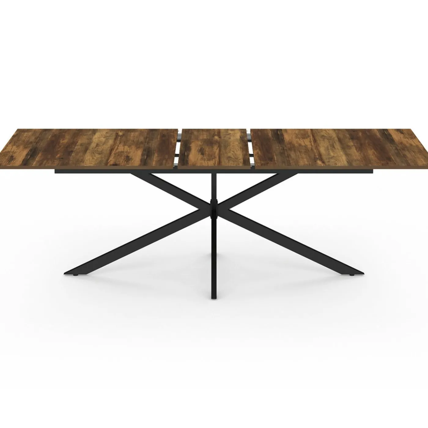 Table à manger extensible rectangle pied araignée noir