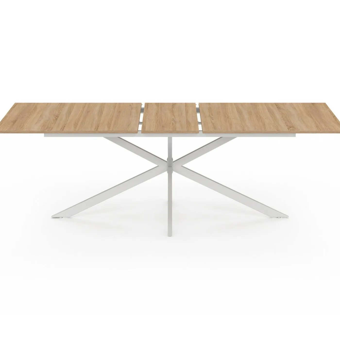 Table à manger extensible rectangle pied araignée bois