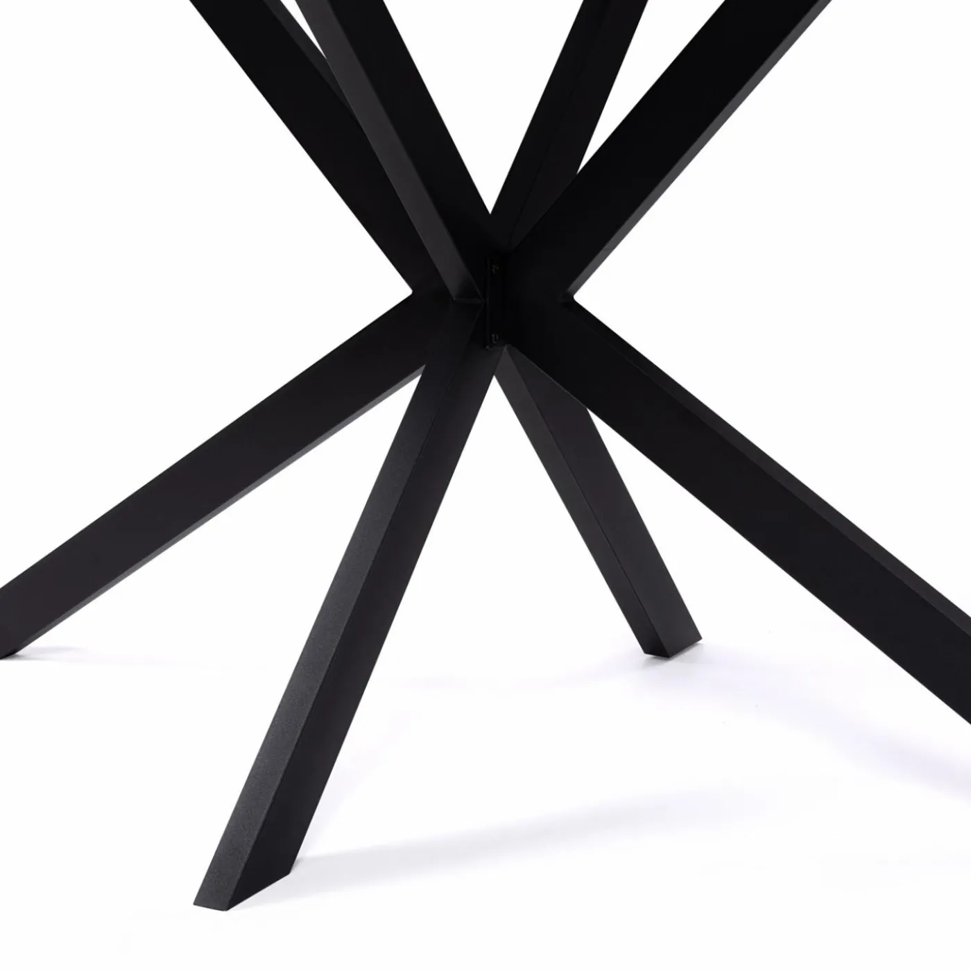 Table à manger extensible effet marbre noir