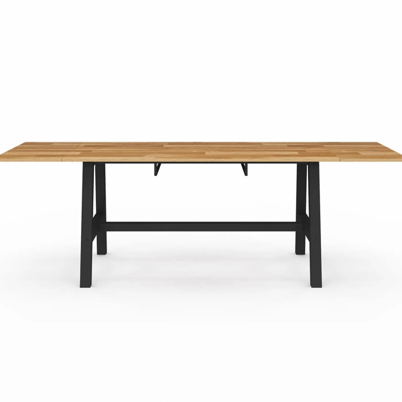 Table à manger extensible rectangulaire bois et noir