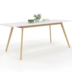 Table à manger extensible blanche