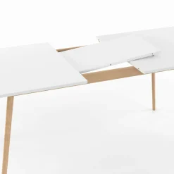 Table à manger extensible blanche