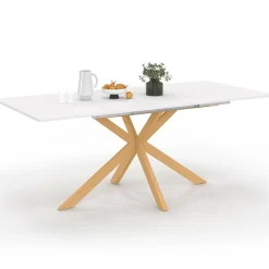 Table à manger extensible rectangle 6-10 personnes bois