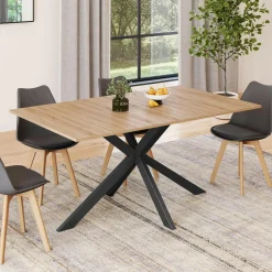 Table à manger industrielle 160 cm