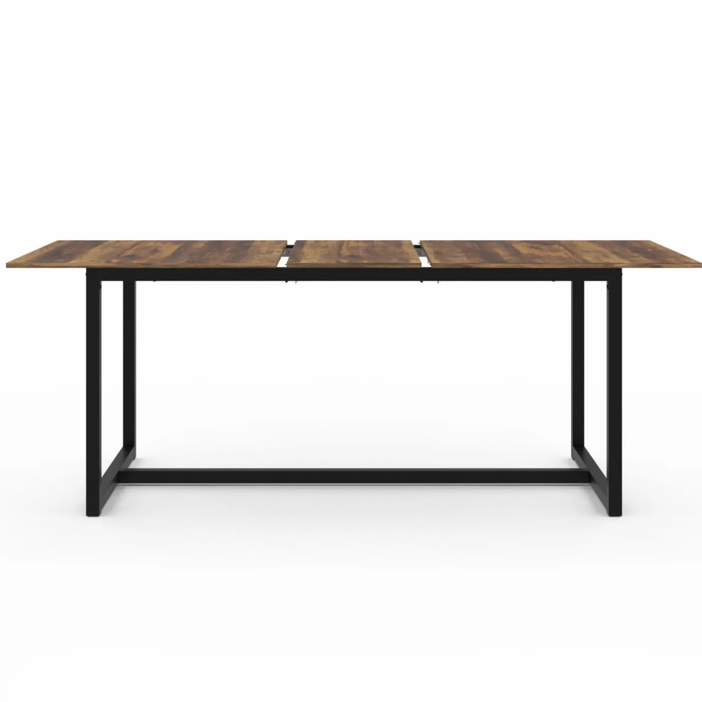 Table à manger industrielle rectangle extensible 6-10 personnes