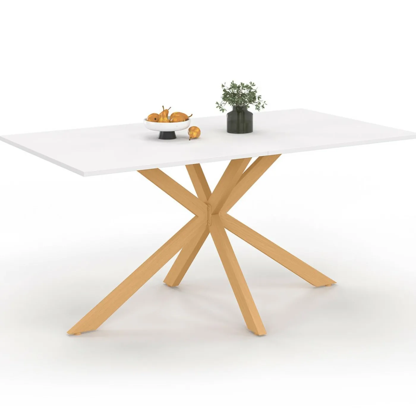 Table à manger rectangulaire 8 personnes pied araignée