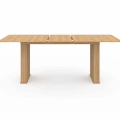 Table à manger rectangulaire extensible coloris bois 6-10 personnes