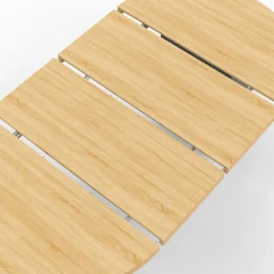 Table à manger ronde extensible 110-200 cm 4-10 personnes bois et noir style moderne