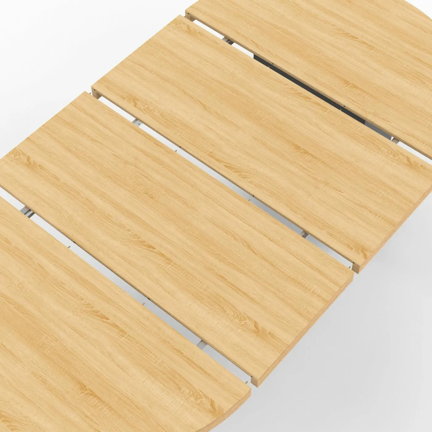 Table à manger ronde extensible 110-200 cm 4-10 personnes bois et noir style moderne