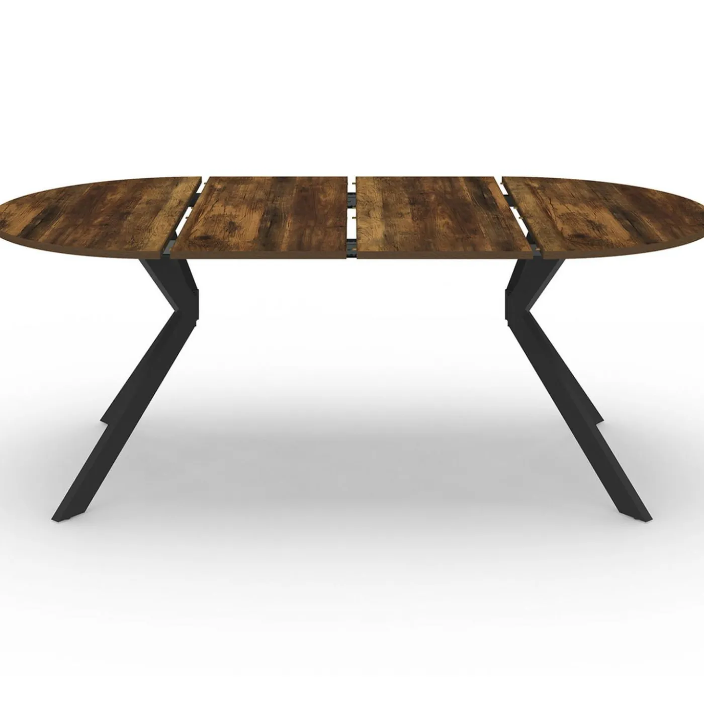 Table à manger ronde extensible de 110-200 cm pour 10 personnes en bois