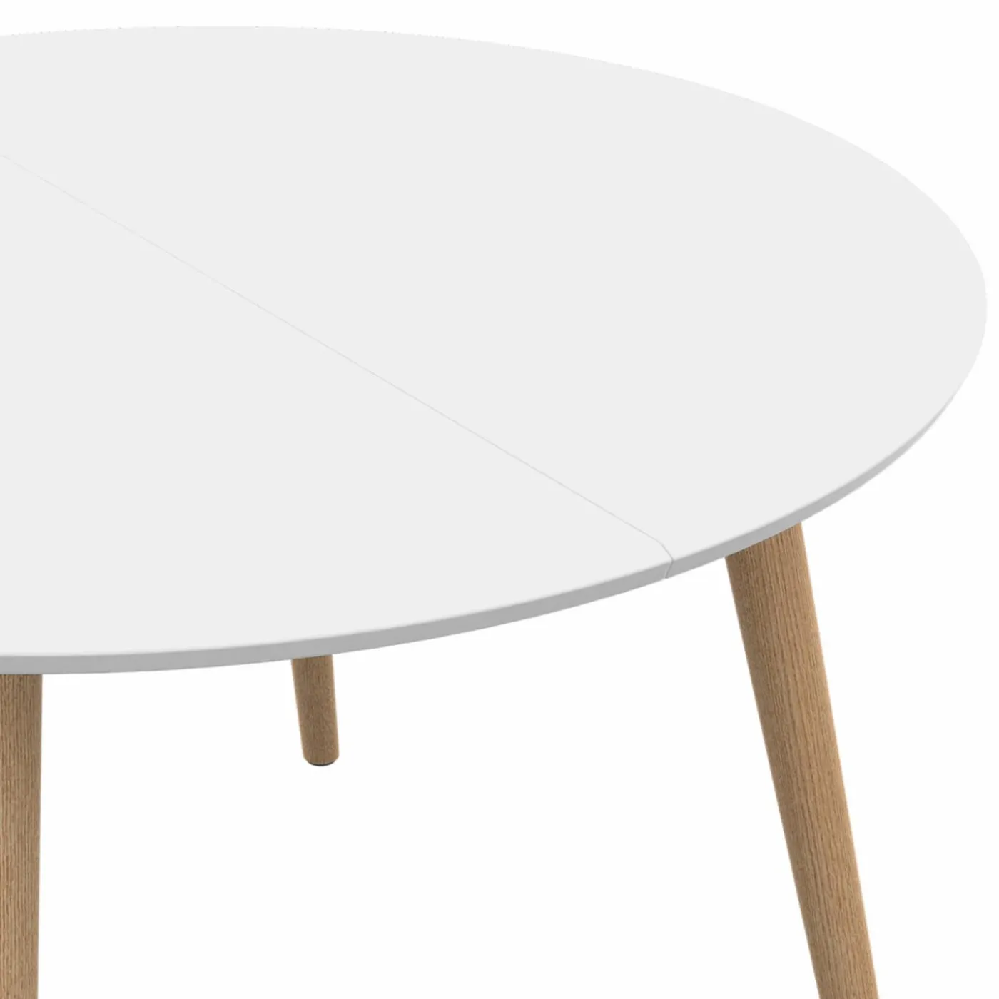Table à manger ronde scandinave 110 cm blanc