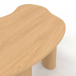 Table basse 100 cm bois effet hêtre style organic