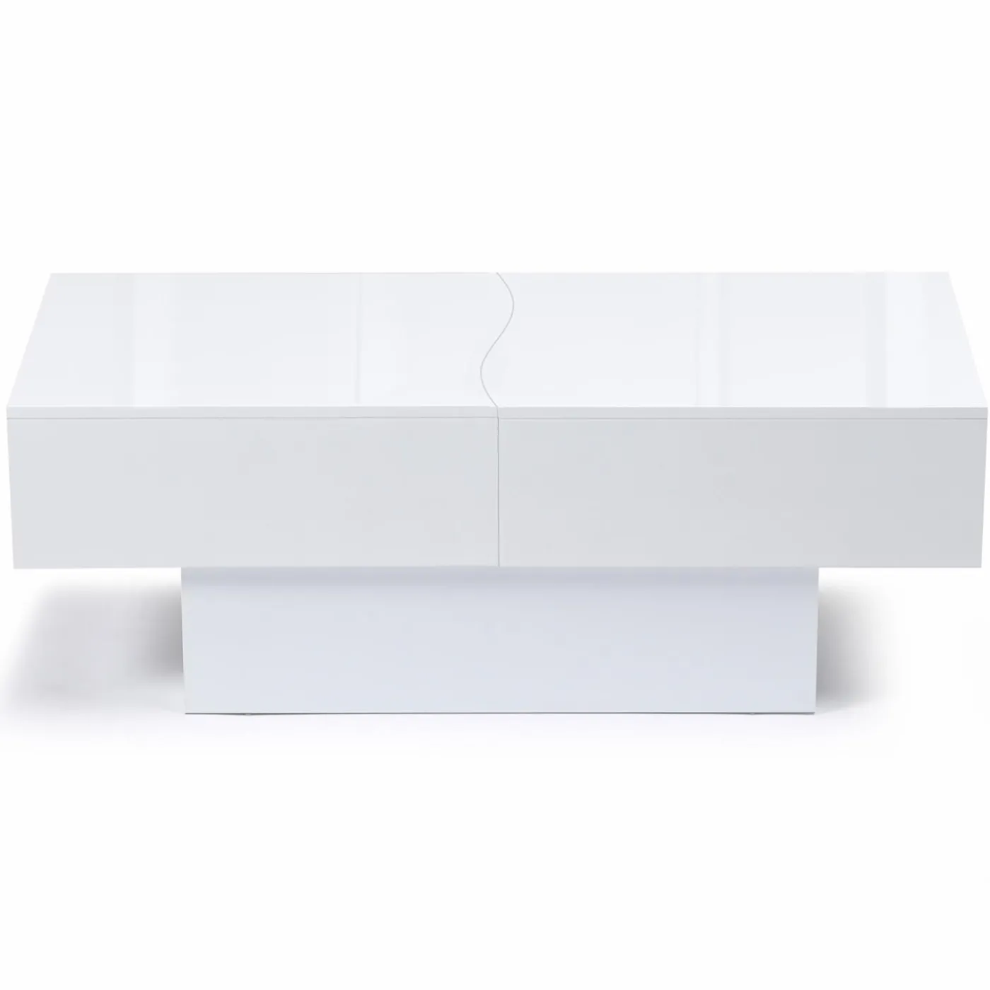 Table basse blanc brillant