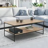 Table basse bois métal industriel