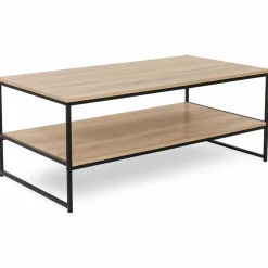 Table basse bois métal industriel