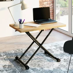 Table basse convertible en table à manger industrielle