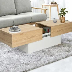 Table basse design avec rangement mini bar intégré