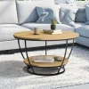 Table basse filaire ronde double plateau