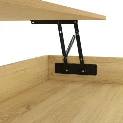 Table basse industrielle plateau relevable avec étagère