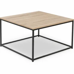 Table basse métal industriel carrée