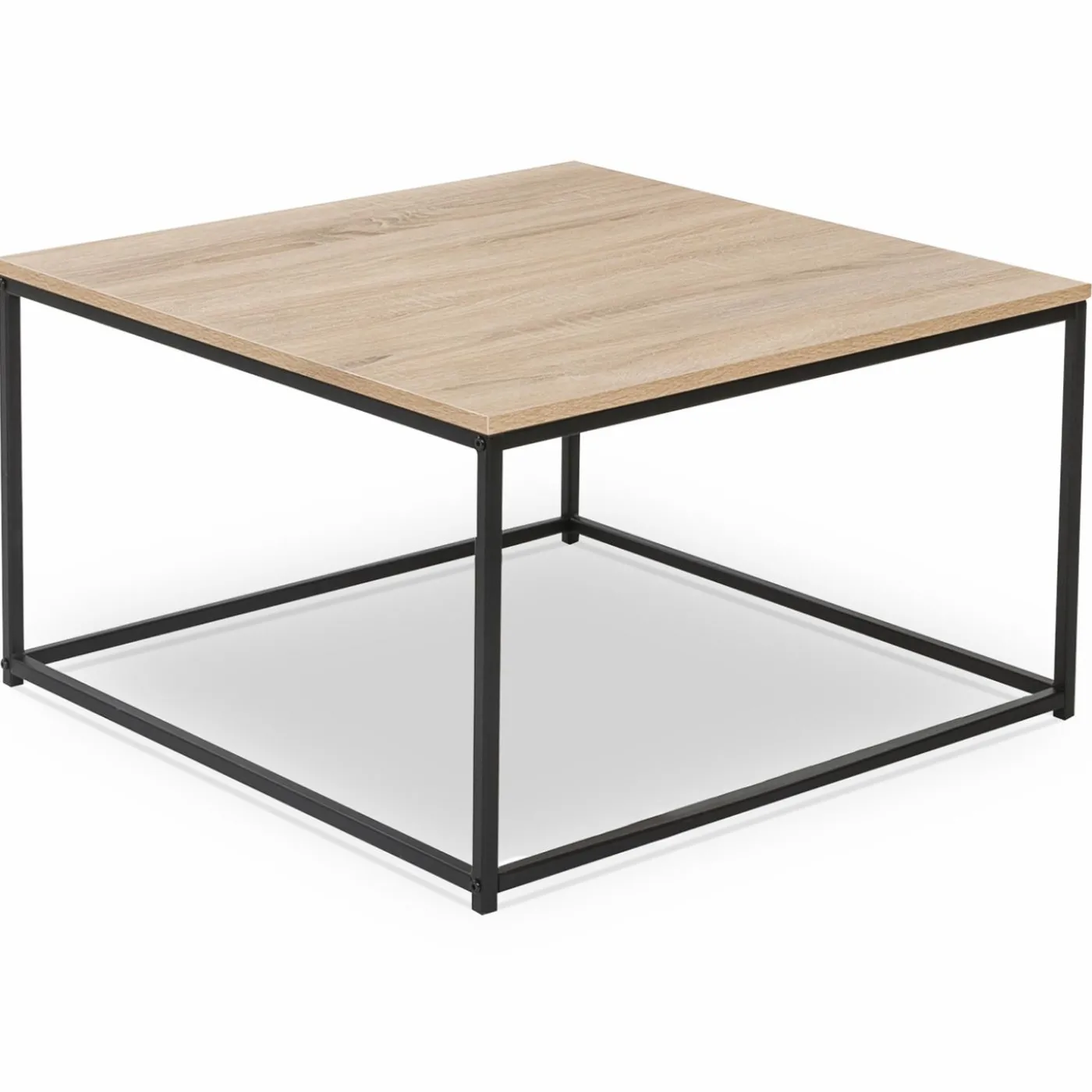 Table basse métal industriel carrée