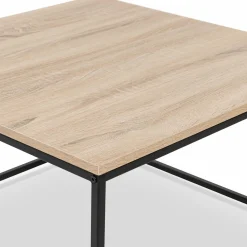 Table basse métal industriel carrée