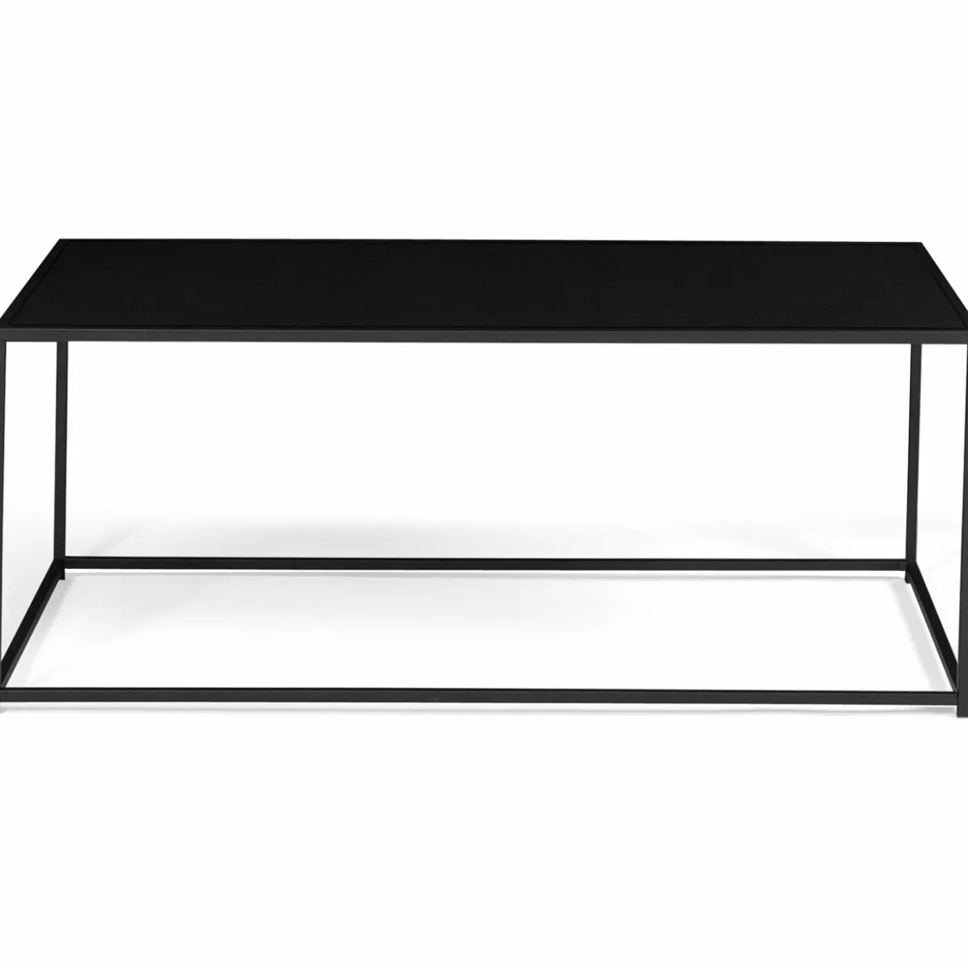 Table basse métal noir mat 113 cm