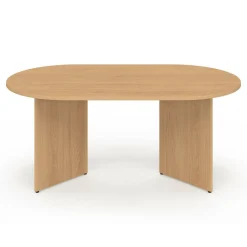 Table basse ovale 110 cm bois effet hêtre
