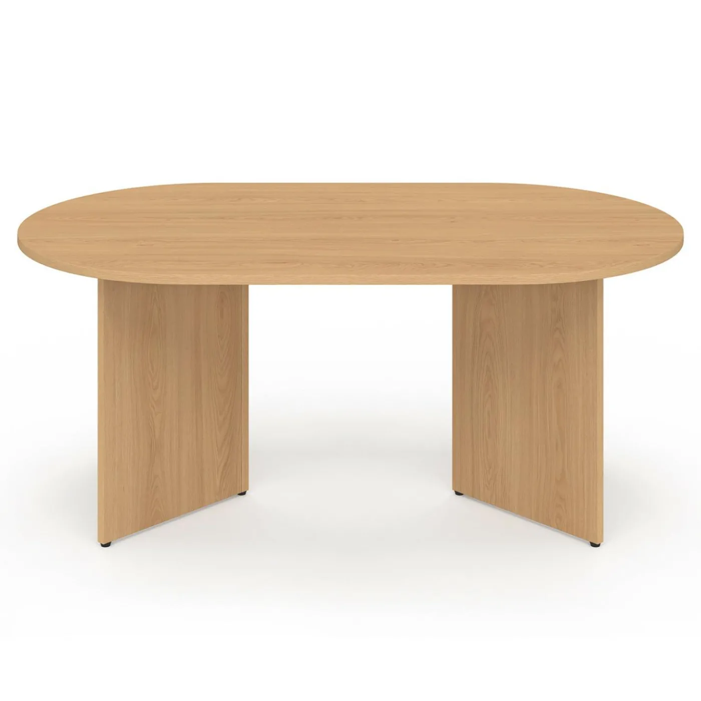 Table basse ovale 110 cm bois effet hêtre