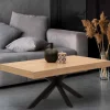 Table basse pied araignée bois et noir