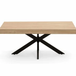 Table basse pied araignée bois et noir