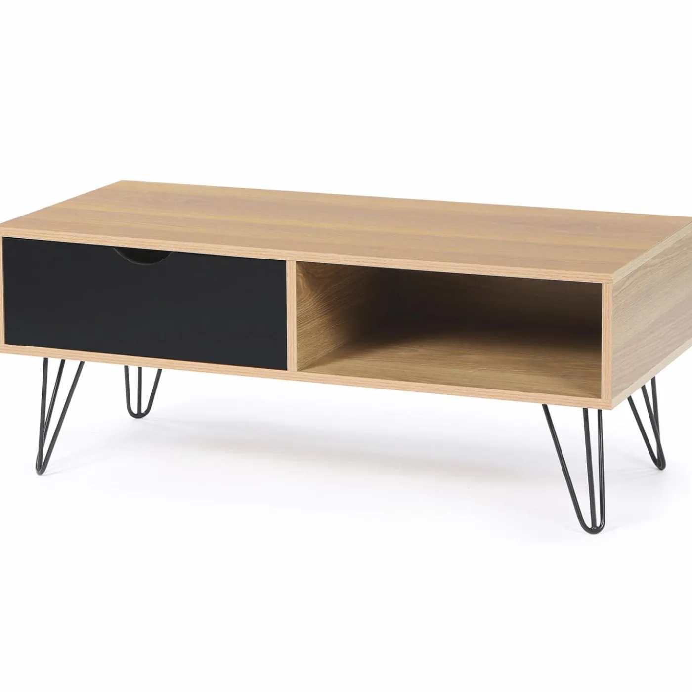 Table basse pied épingle au look vintage