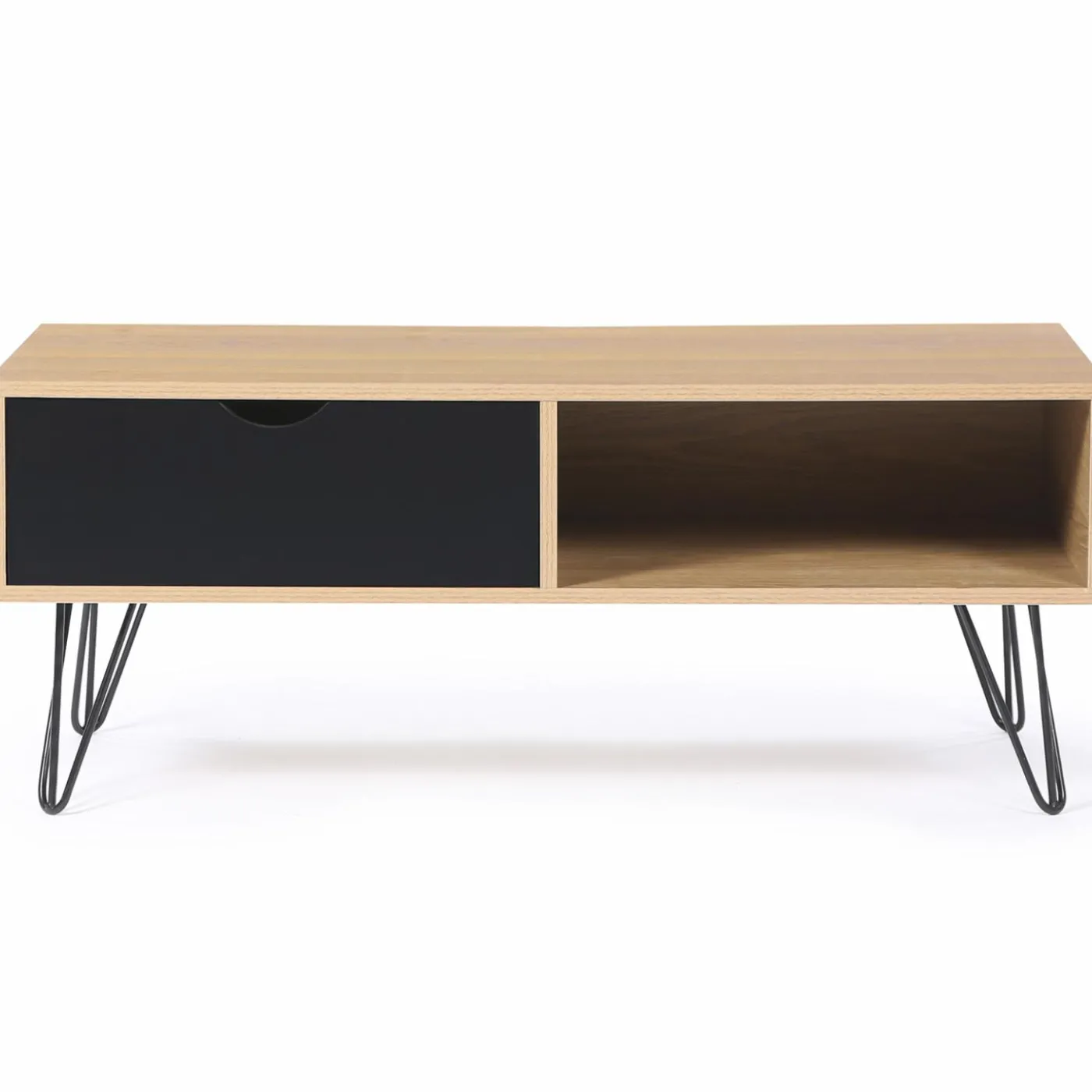 Table basse pied épingle au look vintage