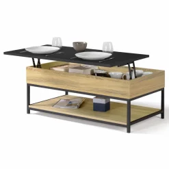 Table basse rectangle design industriel