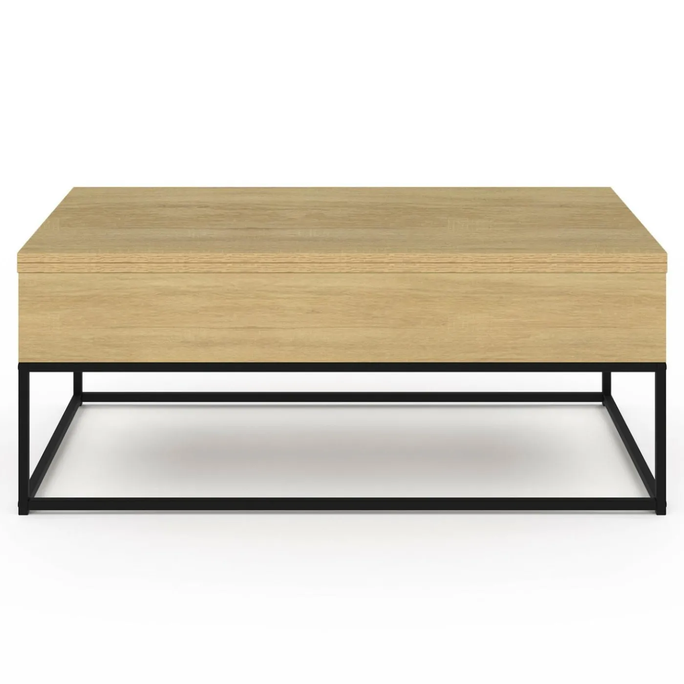 Table basse relevable industrielle rectangulaire convertible en table à manger