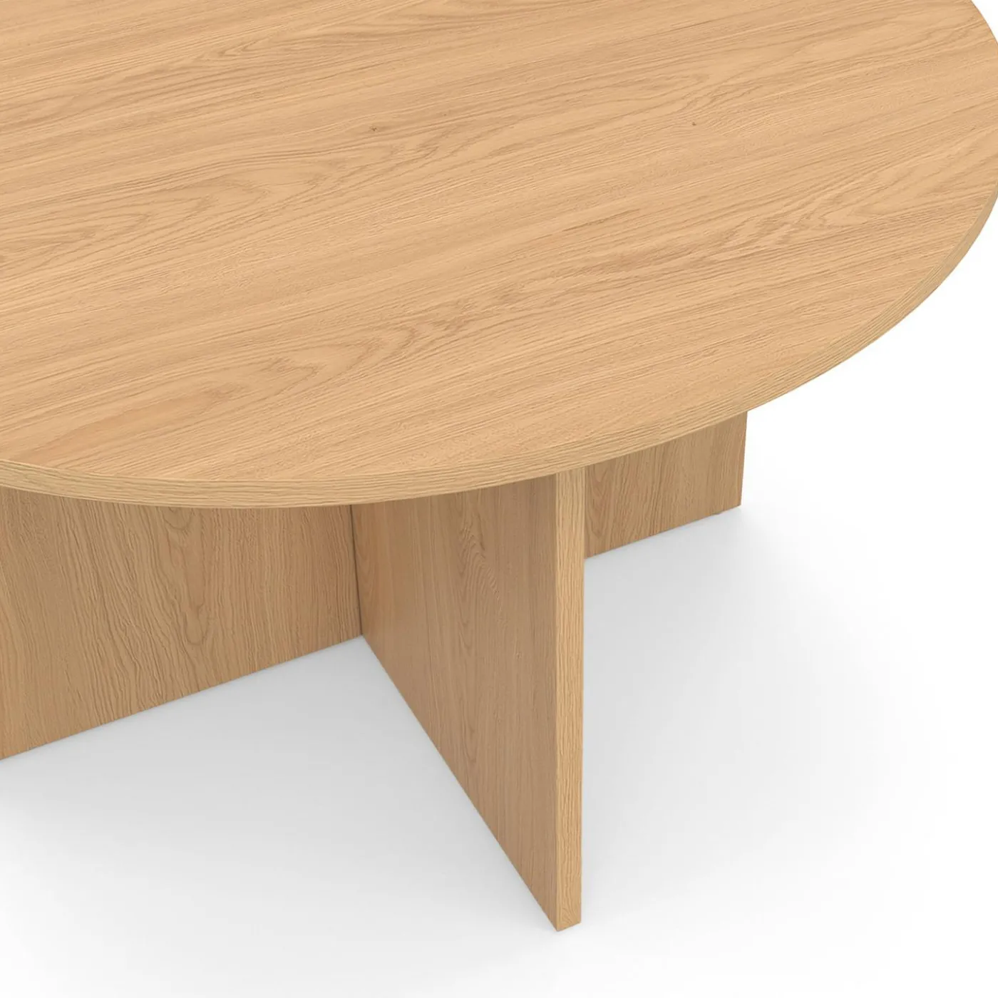 Table basse ronde 70 cm bois façon hêtre